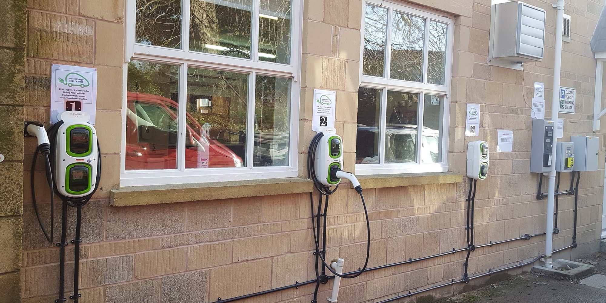 Site response services Electric car charging community centre